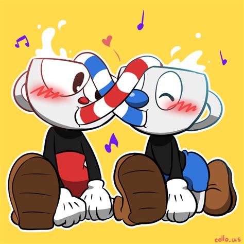 Cuphead And Mugman By Ezstrongs Cute Stories Bendy And The Ink