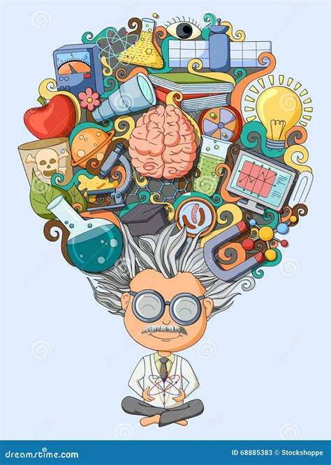 Dream And Thought Of Scientist Stock Vector Illustration Of