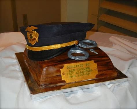 Cake I Made For A Police Retirement Police Retirement Party Retirement
