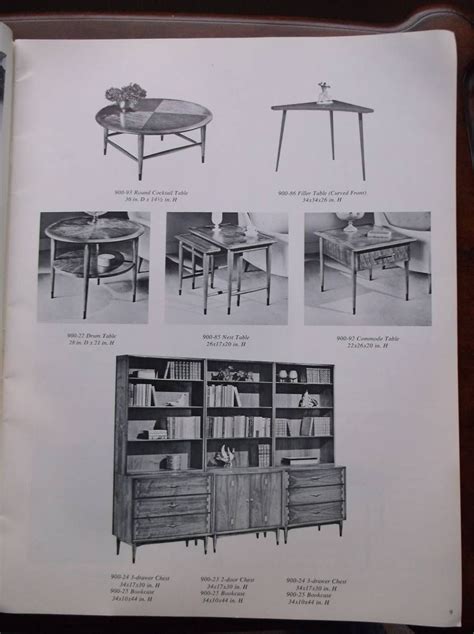 Vintage Lane Furniture Table Portfolio Catalog Fall 1964 Table