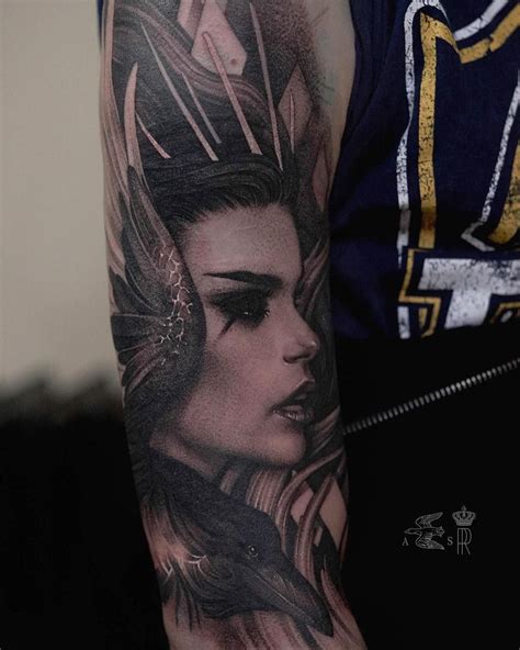 Valkyrie Made In Germany 🇩🇪 Tattoos Portrait Tattoo Black And Grey Tattoos