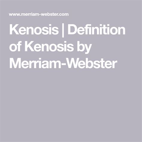 Kenosis Is Used To Describe What