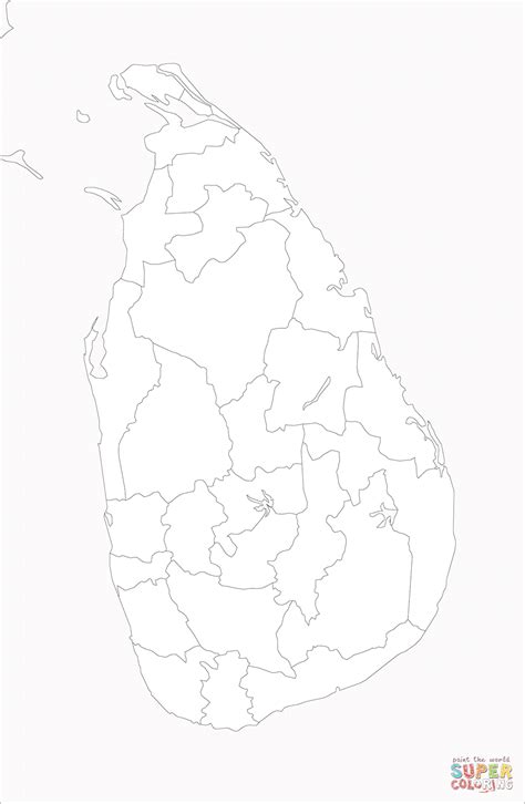 Sri Lanka Map Coloring Page Free Printable Coloring Pages