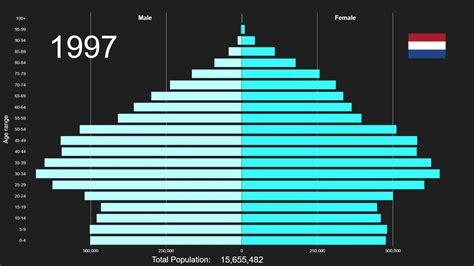 Netherlands Population Pyramid 1950 2100 Youtube