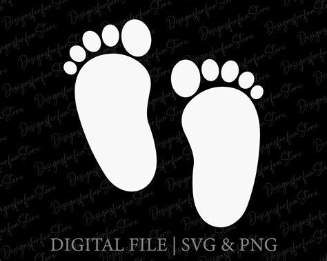 Baby Footprint Svg Baby Feet Svg Instant Download Svg Etsy Canada