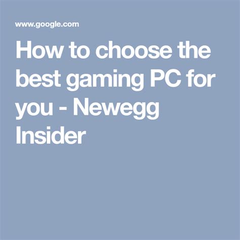 How To Choose The Best Gaming Pc For You Newegg Insider Gaming Pc