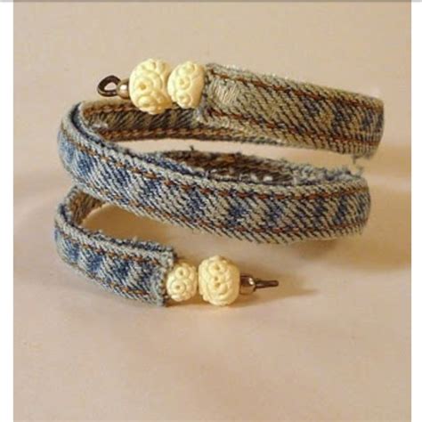 Bangle From Jeans Inseam I Want To Make This Denim Bracelet