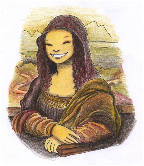 Smiling Mona Lisa Painting Stock Illustration Illustration Of Tuscan