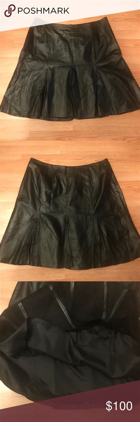 Off Bundles Nwot A Line Leather Skirt Nwot A Line Pleated