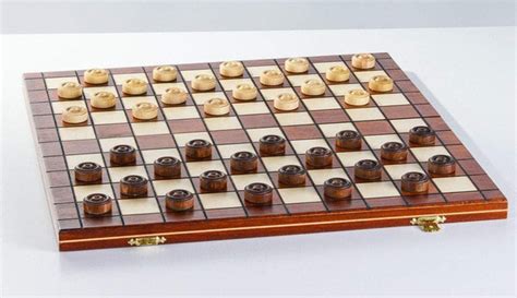 Wooden Checkers 100 Squares International Draughts Chess House