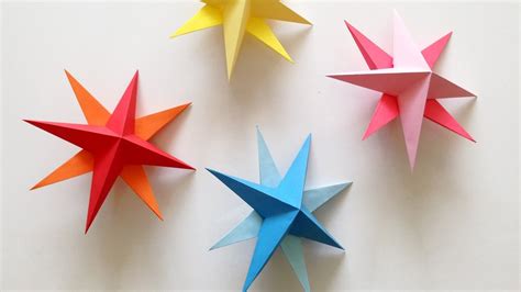Diy Hanging Paper 3d Star Tutorial For Christmas Birthday Party