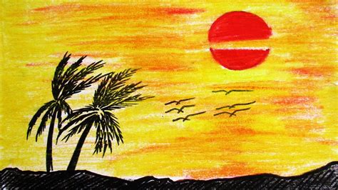 Maybe you would like to learn more about one of these? How to draw and paint sunset | Scenery Drawing Channel#34 ...
