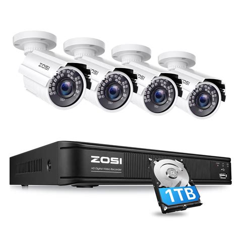 ZOSI H.265+ Full 1080p Home Security Camera System Outdoor Indoor, 2