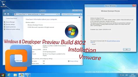 Windows 8 Developer Preview Build 8102 Installation Vmware YouTube