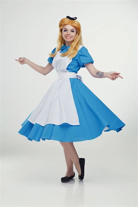 Alice In Wonderland Cosplay Costume Alices Blue Dress Etsy