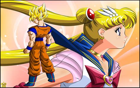 Super Saiyan Goku X Sailor Moon Dragon Ball Know Your Meme