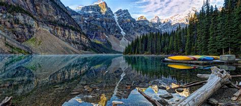 Moraine Lake Banff National Park Lake Mountains Wallpapers Hd
