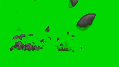 Falling Rocks Animation Green Screen Youtube