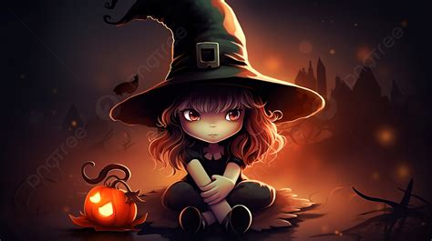 Scary Witch In Halloween Wallpaper Background Cute Witch Picture