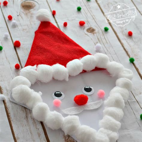 Make A Cute Santa Claus Out Of A Coat Hanger Easy Kids Craft For
