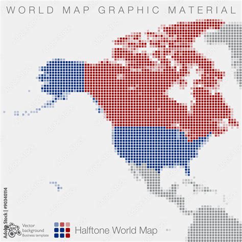 World Mapnorth America Vector Graphic Stock Vector Adobe Stock