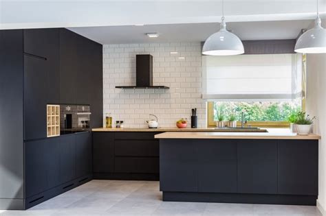 Modern kitchen cabinets are the key to creating a contemporary interior design. Matte Black Modern Kitchen - Contemporary - Kitchen ...