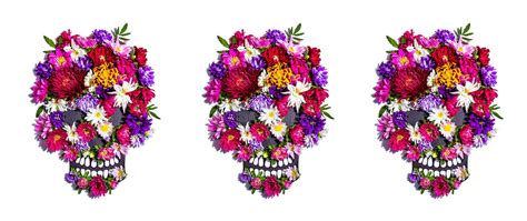 Paper Human Skull For Mexican Day Of The Dead Isolated On White