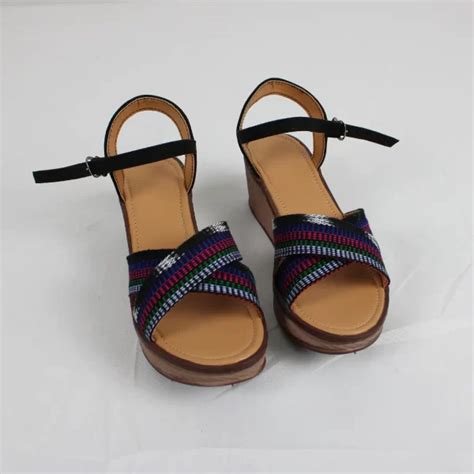 Zapatos De Mujer Hecha Con Fábrica Típica De Guatemala Multiluto Verde
