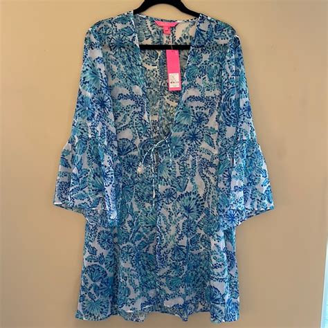 Lilly Pulitzer Swim Lilly Pulitzer Motley Coverup In Turquoise