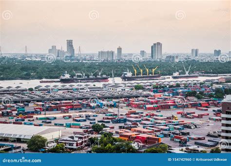 View Of Bangkok Port Of Port Authority Of Thailand Editorial Image