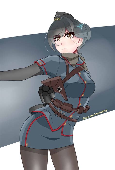 Anime Girl In German Military Uniform