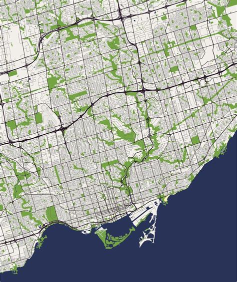 Mapa De La Ciudad De Toronto Canada Ilustraci N Del Vector