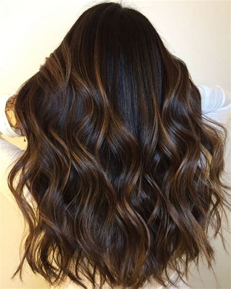 Brown Highlights For Black Hair Black Hair With Highlights Brunette
