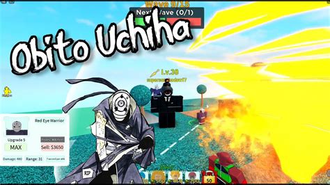 5 Star Obito Showcase On All Star Tower Defense Roblox Youtube
