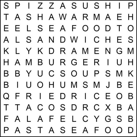 Food Word Search Puzzle In 2023 Food Words Food Names Word Puzzles