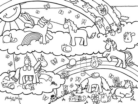 Unicorn and Caticorn Coloring Page by plaidsandstripes.deviantart.com