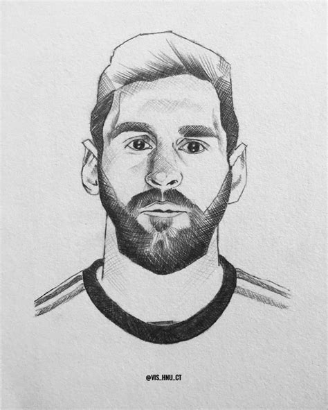 Lional Messi Pencil Drawing Messi Drawing Messi Pencil Sketches Easy