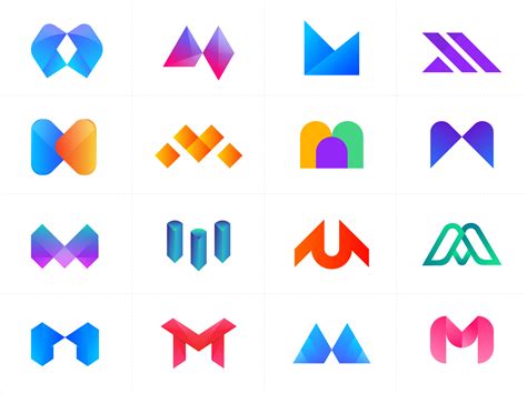 Alphabet Logo Collection Letter M M Modern Logo Design Conce By
