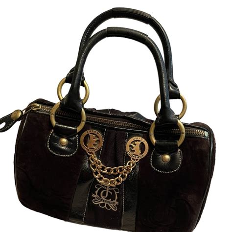 Juicy Couture Bags Y K Vintage Juicy Couture Black Velvet Handbag