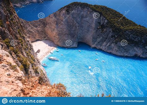 Beautiful Navagio Beach Shipwreck Beach On Zakynthos Island Greece