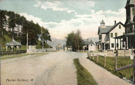 Center Of Rutland Vermont Postcard