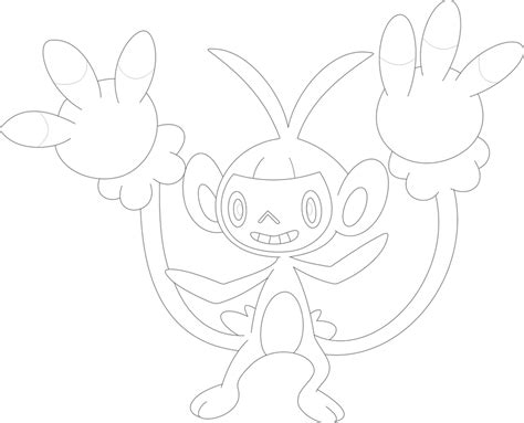 Lineart Of Ambipom By Inukawaiilover On Deviantart