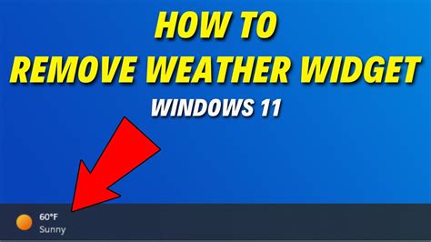 How To Remove Weather Widget From Taskbar In Windows 11 Youtube