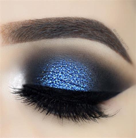 Sparkly Blue Eyeshadow Look Blue Eyeshadow Makeup Blue Makeup