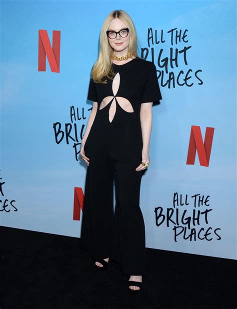 Elle Fanning Shows Her Small Tits At The Netflixs All The Bright