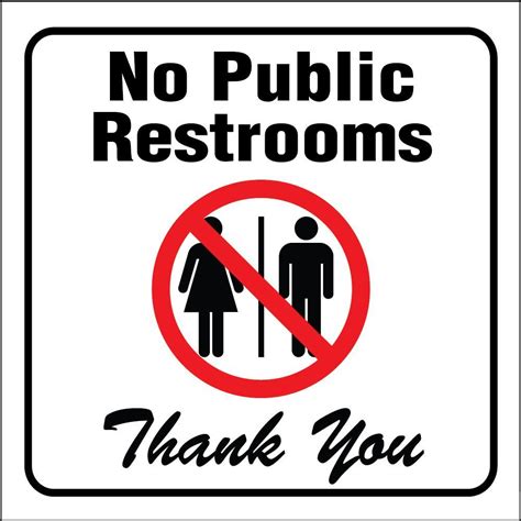 Top no public restroom sign printable | Bill Website