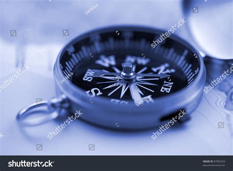Gold Compass Map Stock Photo Edit Now 87965323