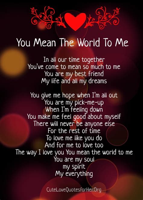 you mean the world to me poems for her and him 2023