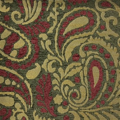 Sydney Modern Paisley Pattern Textured Chenille Upholstery Fabric By