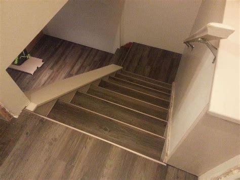 Vinyl overlap stair nose installation video | zamma corporation about our moldings: Drop & Done Luxury Vinyl Plank in Eastern Township with ...